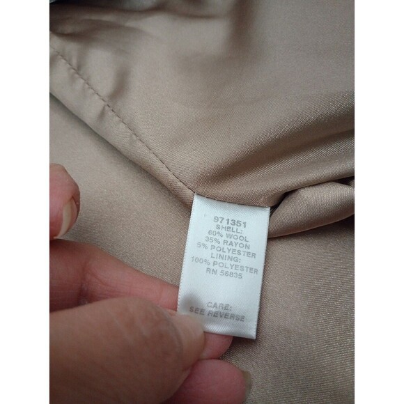 Womens Cabela's Blazer/Jacket Coat wool blend Size L  Brown beige - Picture 9 of 16